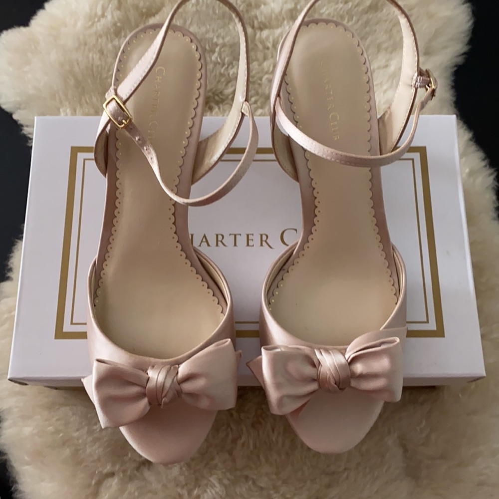 NEW CHARTER CLUB SATIN BOW SHOE